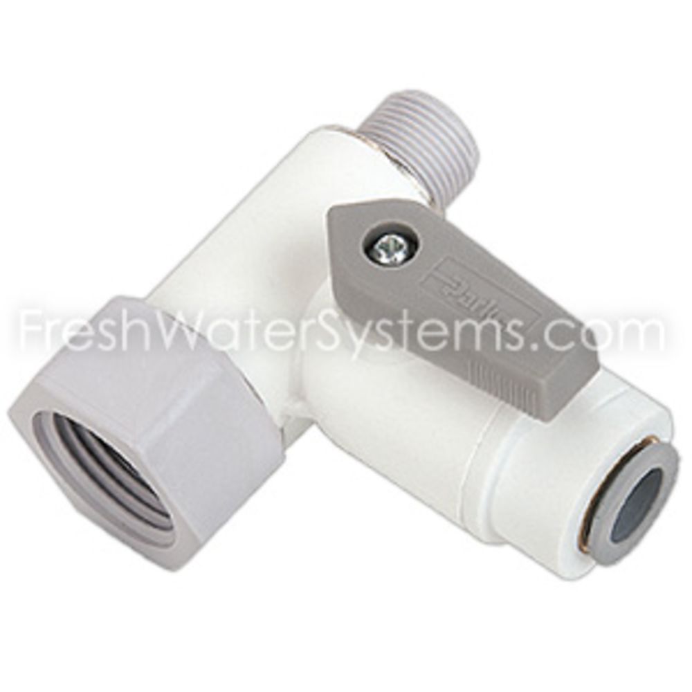 Parker LIQUIfit LFPP4VAS8 Angle Stop Adapter Valve 3/8 x 1/2 x 1/4