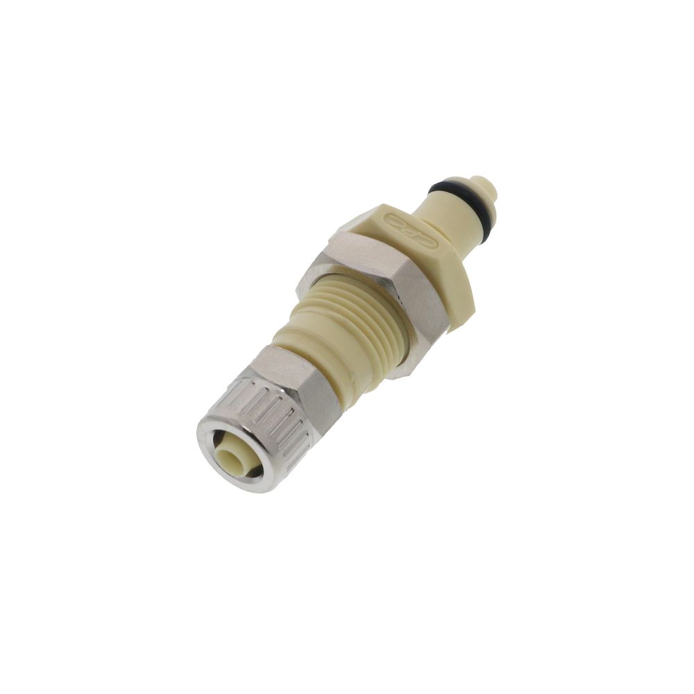 PMCD400412 Valved Ferruleless Polytube Fitting Panel Mount Coupling Insert 1/4 PTF