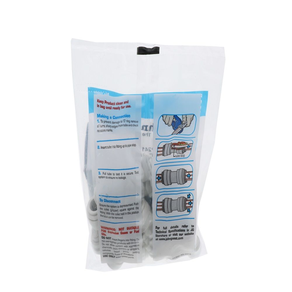 John Guest Two Way Divider Polypro - 3/8 x 1/4 x 1/4