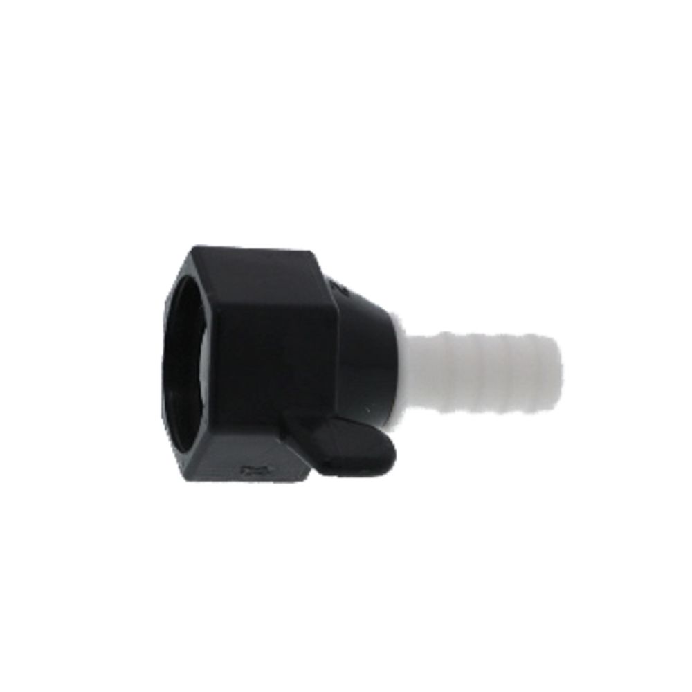 SHURflo 234-2916 Hex Swivel Straight 1/2 FPT x 3/8 BARB Poly