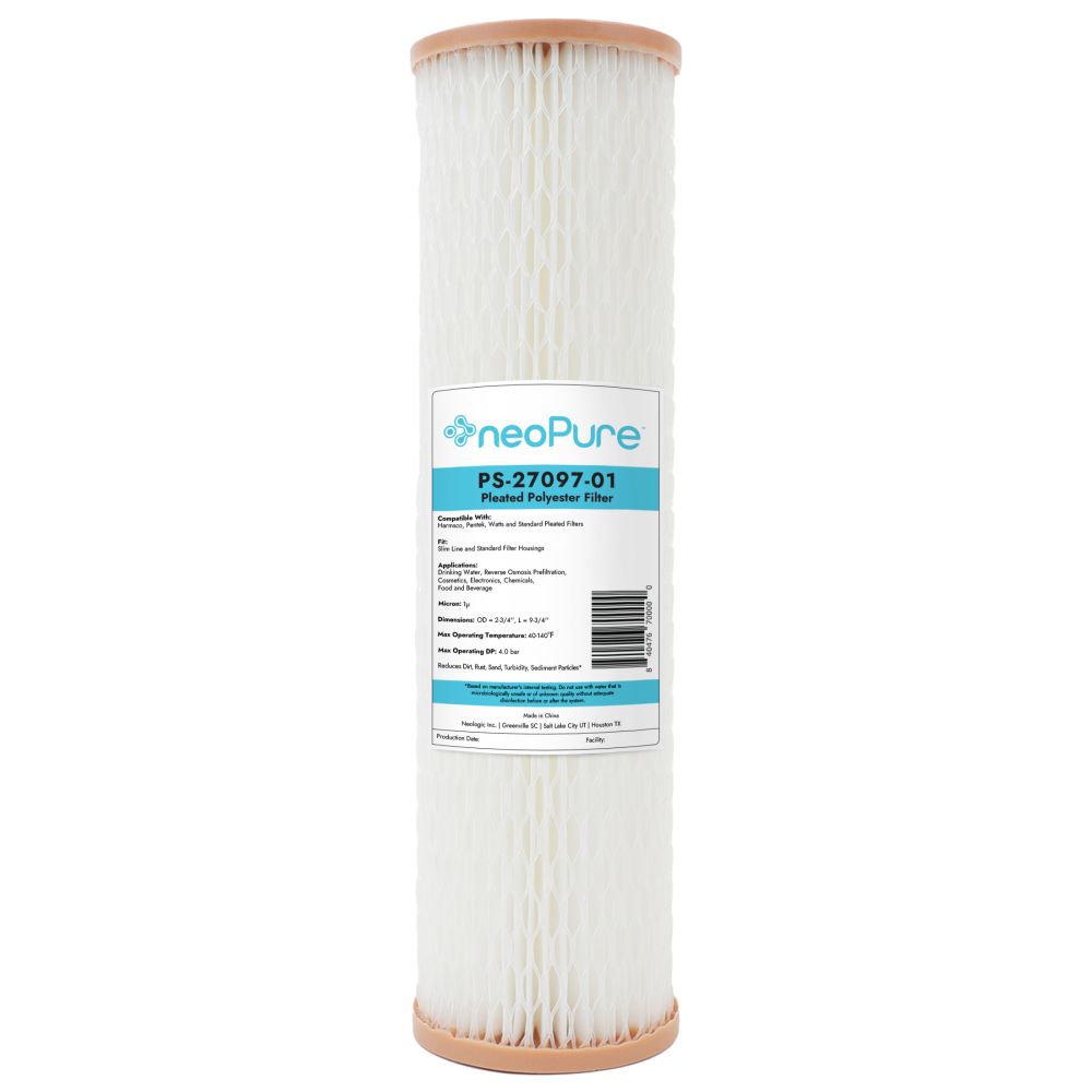 neoPure PS-27097-01 9-3/4" High Efficiency Pleated Filter 1 micron