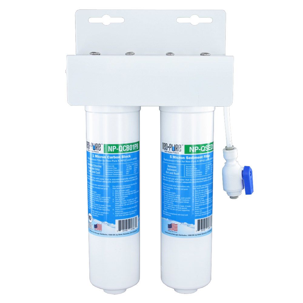 NeoPure KNPQ2S 2 Stage Quick Change Water Cooler Filter Kit w/Sedim