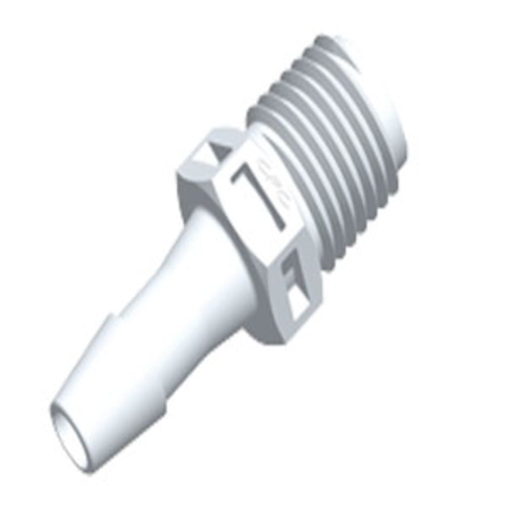 N8S870 Straight Fitting Natural PVDF 1/4 NPT x 1/4 HB