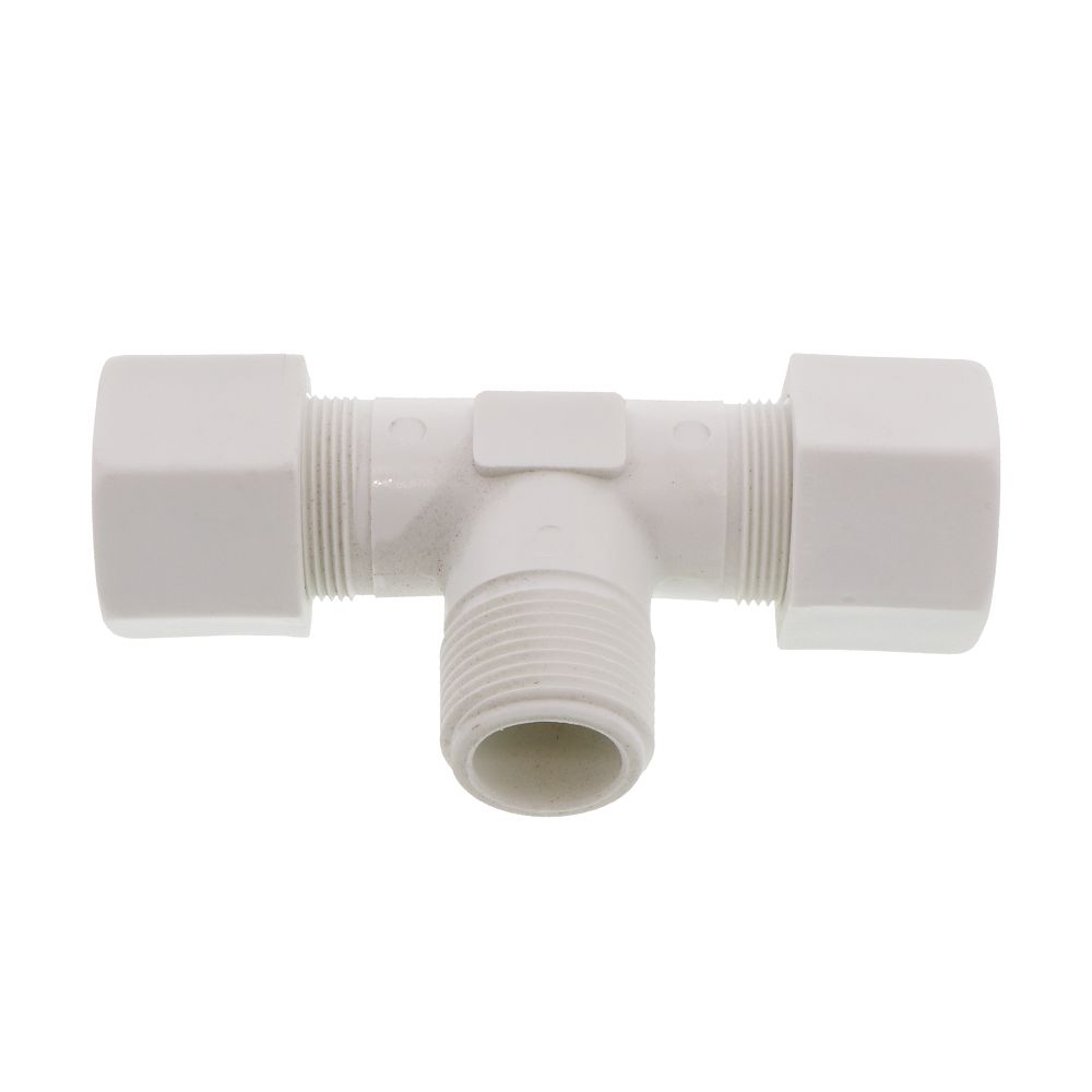 JACO 60-12-12-P-PG Polypropylene Male Branch Tee 3/4 OD Tube x 3/4 MPT