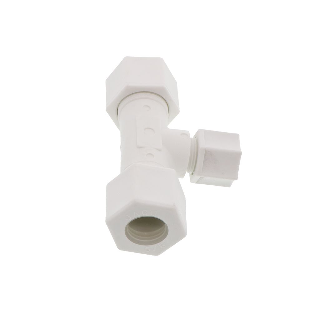 JACO 70-10-6-P-PG Polypropylene Union Tee 5/8 OD Tube x 5/8 OD Tube x 3/8 OD Tube