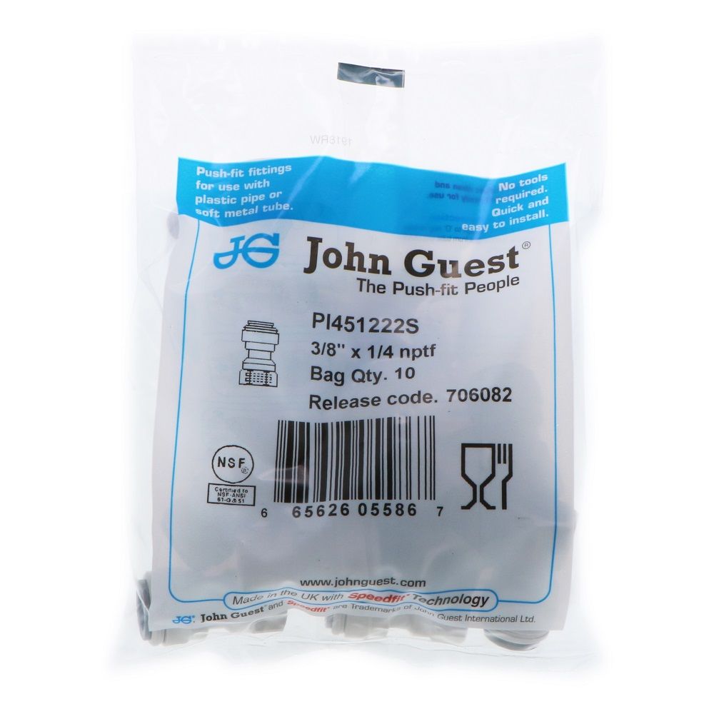 John Guest Female Adapter NPTF - 3/8 x 1/4 NPTF