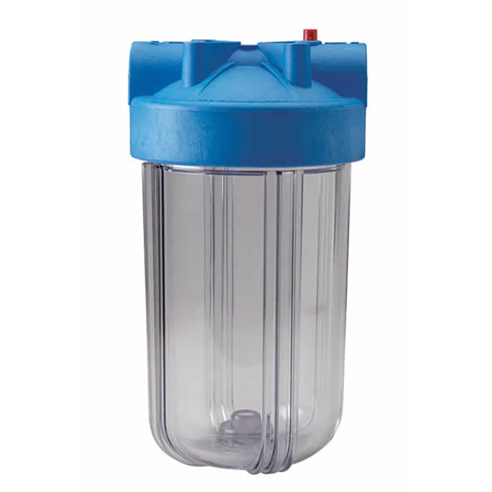 Pentek 10" Blue Cap with Clear Sump 1" NPT with PR