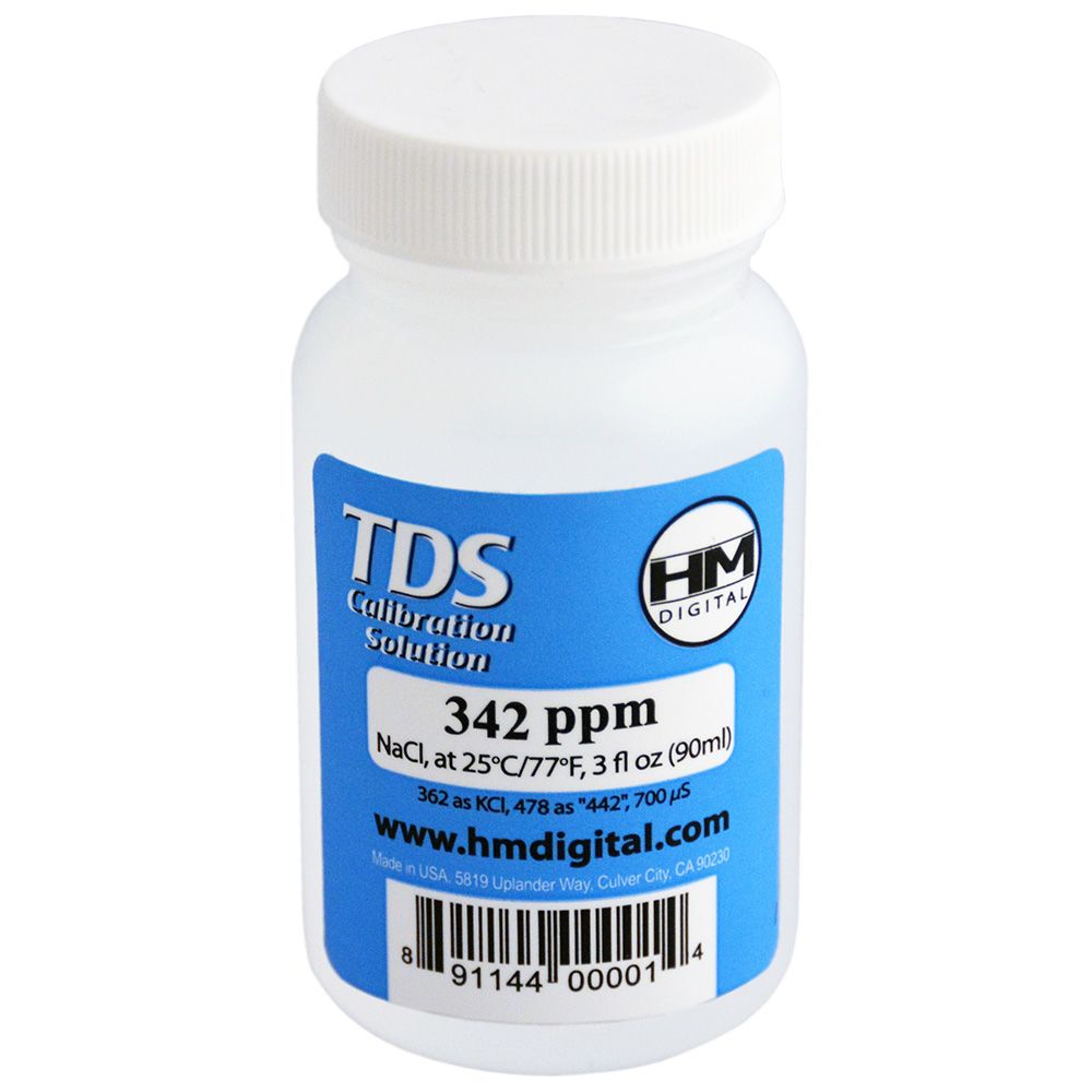 HM Digital C342 TDS and EC Calibration Solution - 342 ppm NaCl 3oz/89mL