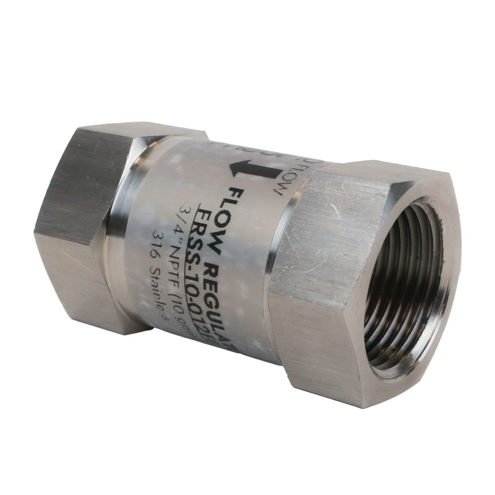 Neo-Pure Stainless Steel Flow Restrictor 10 GPM 316SS 3/4" FPT x FPT