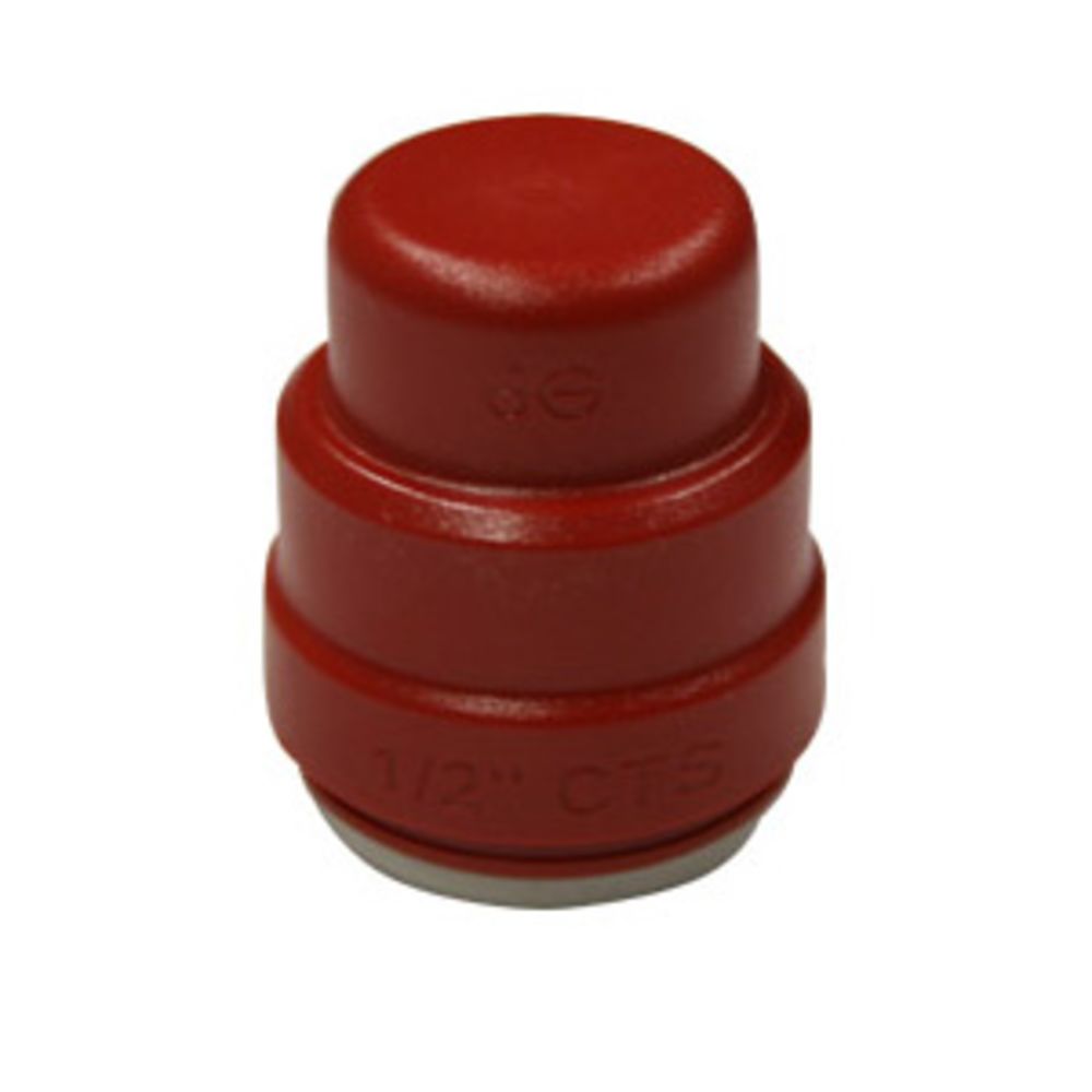 John Guest Color Coded End Cap Red - 3/4 CTS Test Cap