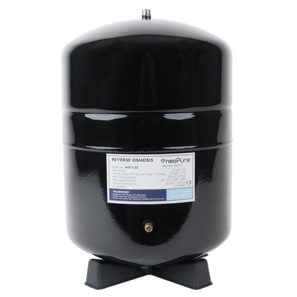 NeoPure Reverse Osmosis Storage Tank 3.2 Gallon OPEN BOX - Black