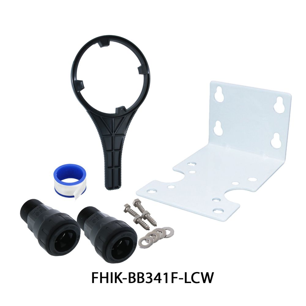 Big Flow Single Housing Install Kit - White Bracket