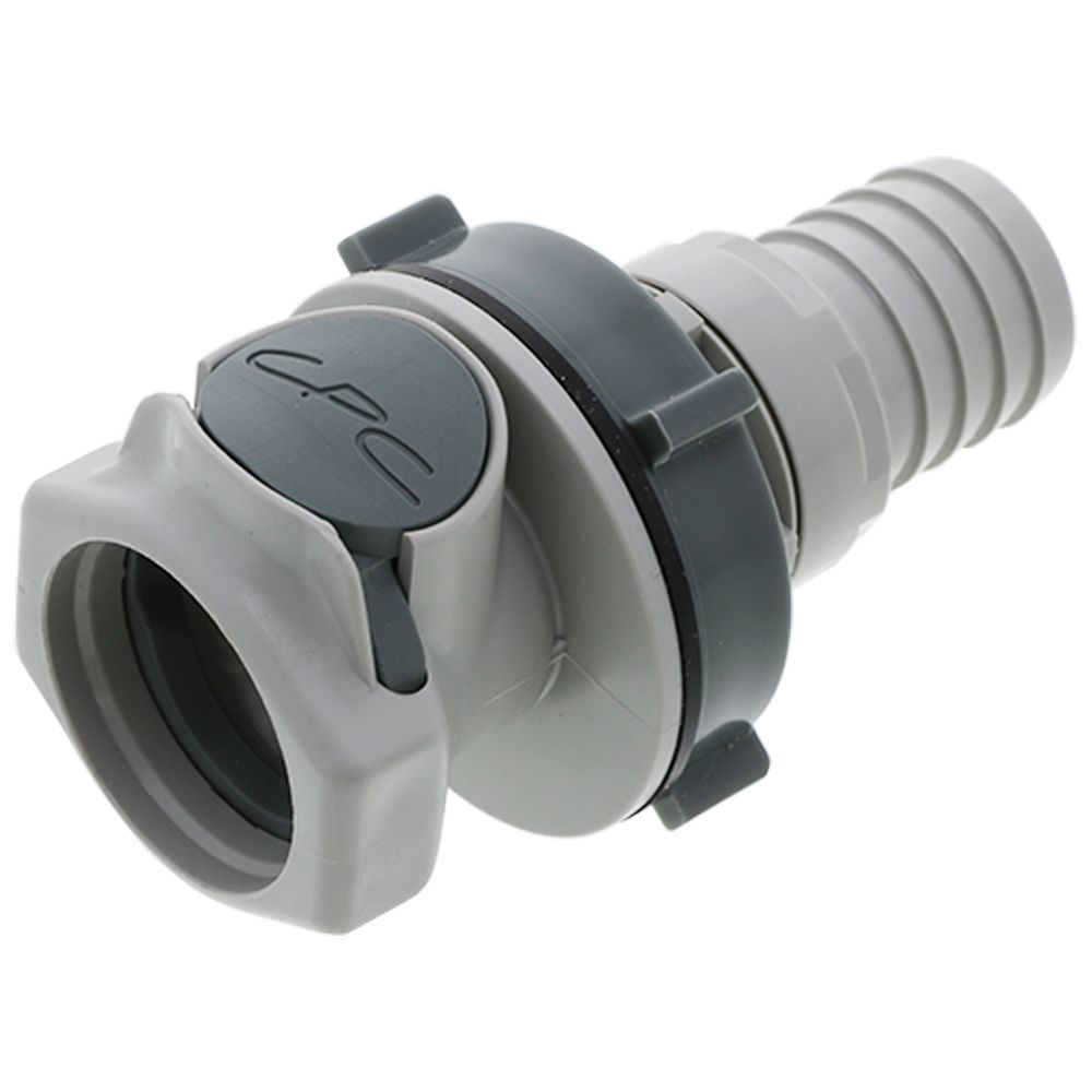 HFC161212 Panel Mount Hose Barb Coupling Body 3/4 ID Barb Fresh Water