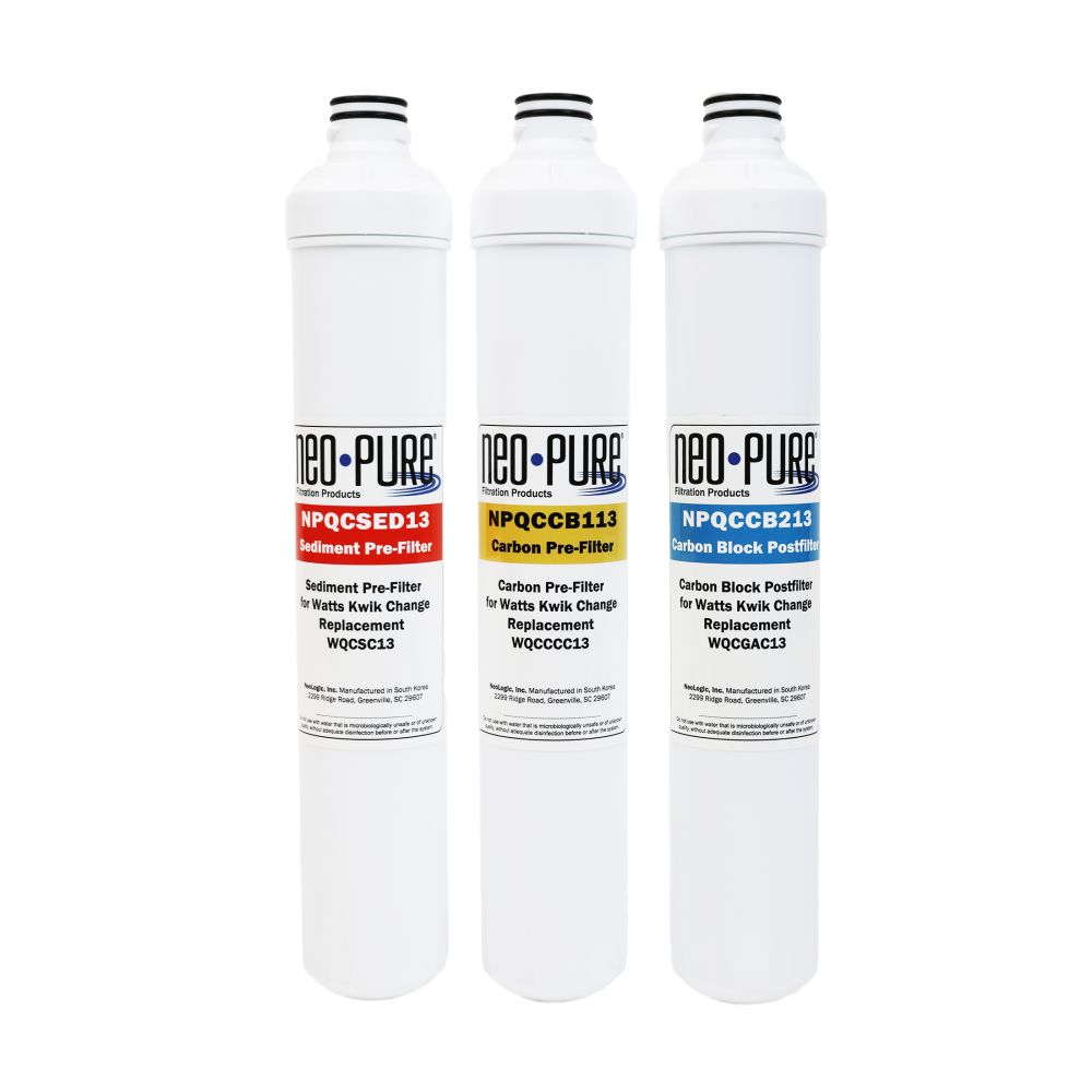 NeoPure 13" Replacement Pre & Post Filter Kit for Watts Kwik Change
