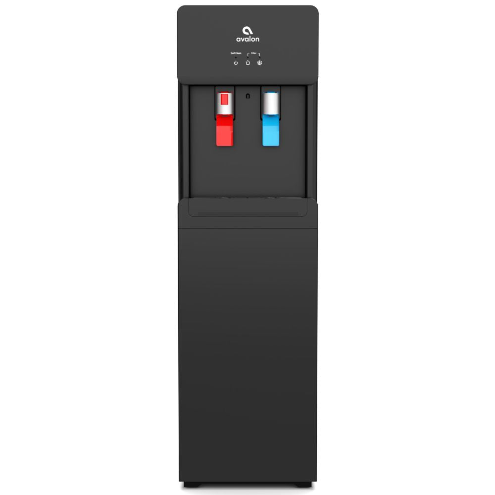 Avalon Self Cleaning Bottleless Water Cooler Dispenser - Hot & Cold Water, Child Safety Lock, Innovative Slim Design - UL/Energy Star Approved- Black