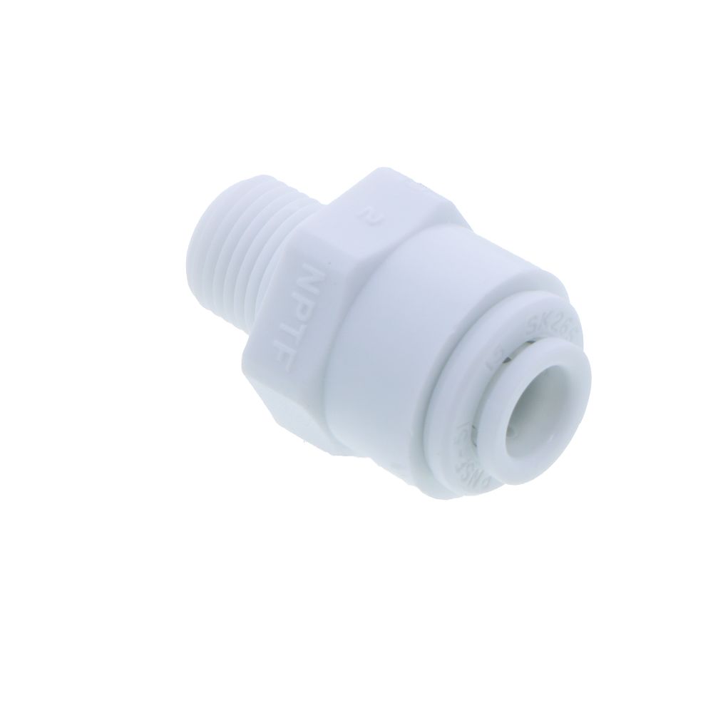 John Guest Male Connector NPTF - 1/4 x 1/8 NPTF - White