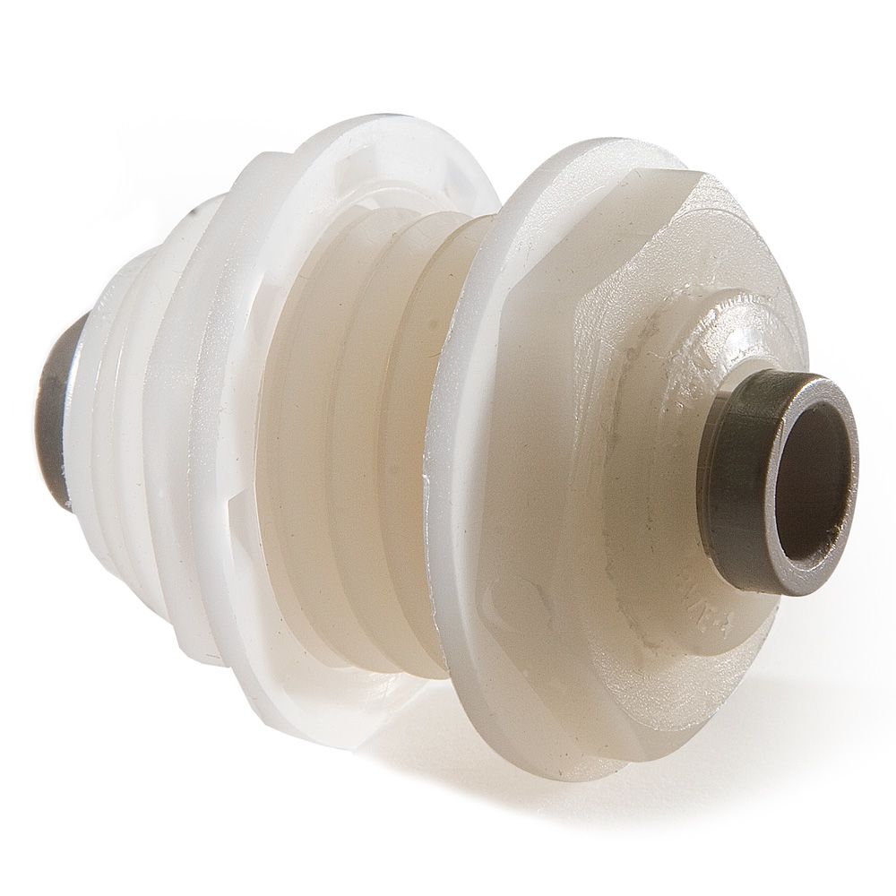 Kynar PVDF Bulkhead Union - 1/4 x 1/4