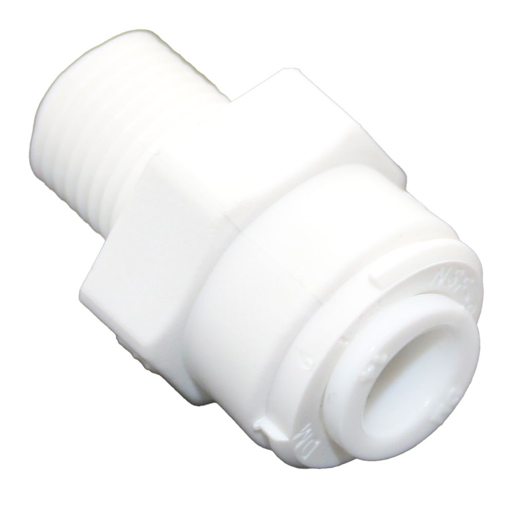NeoFit - Polypropylene Natural White Male Connector- 1/4"tube OD x 1/4"NPTF