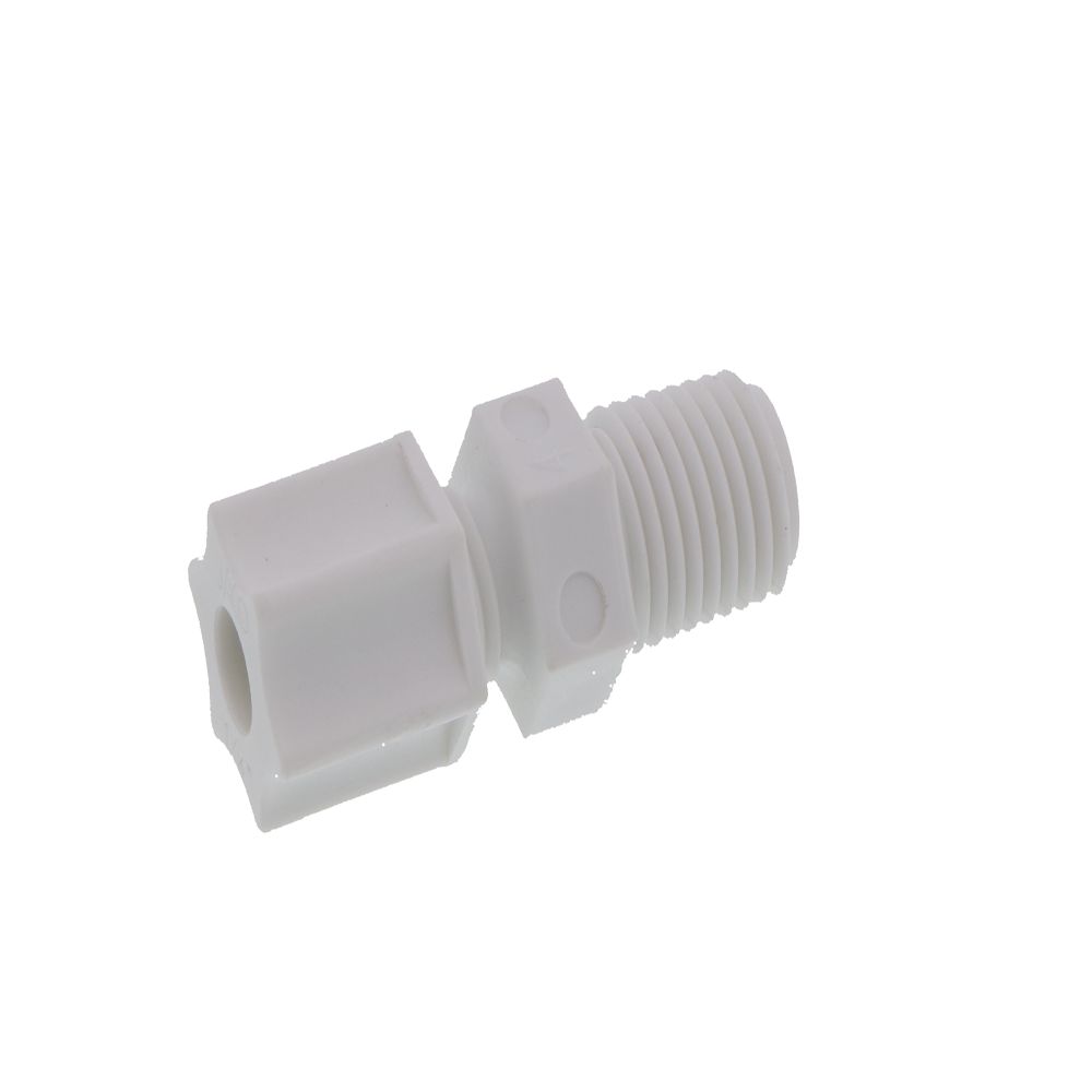 JACO 10-4-4-P-O Polypropylene Male Connector 1/4 OD Tube x 1/4 MPT