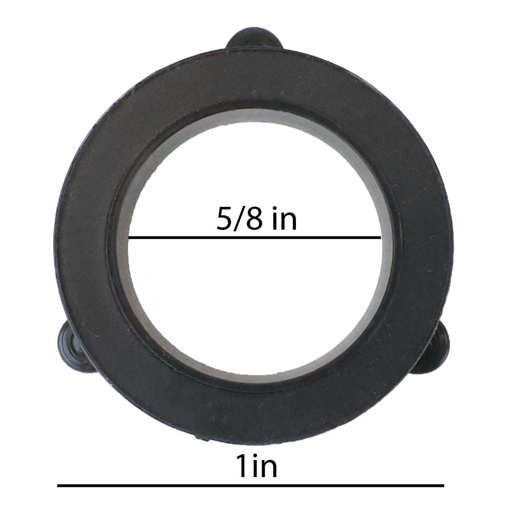 Gasket Washer for Garden Hose, Universal Fit, PVC Vinyl, Black