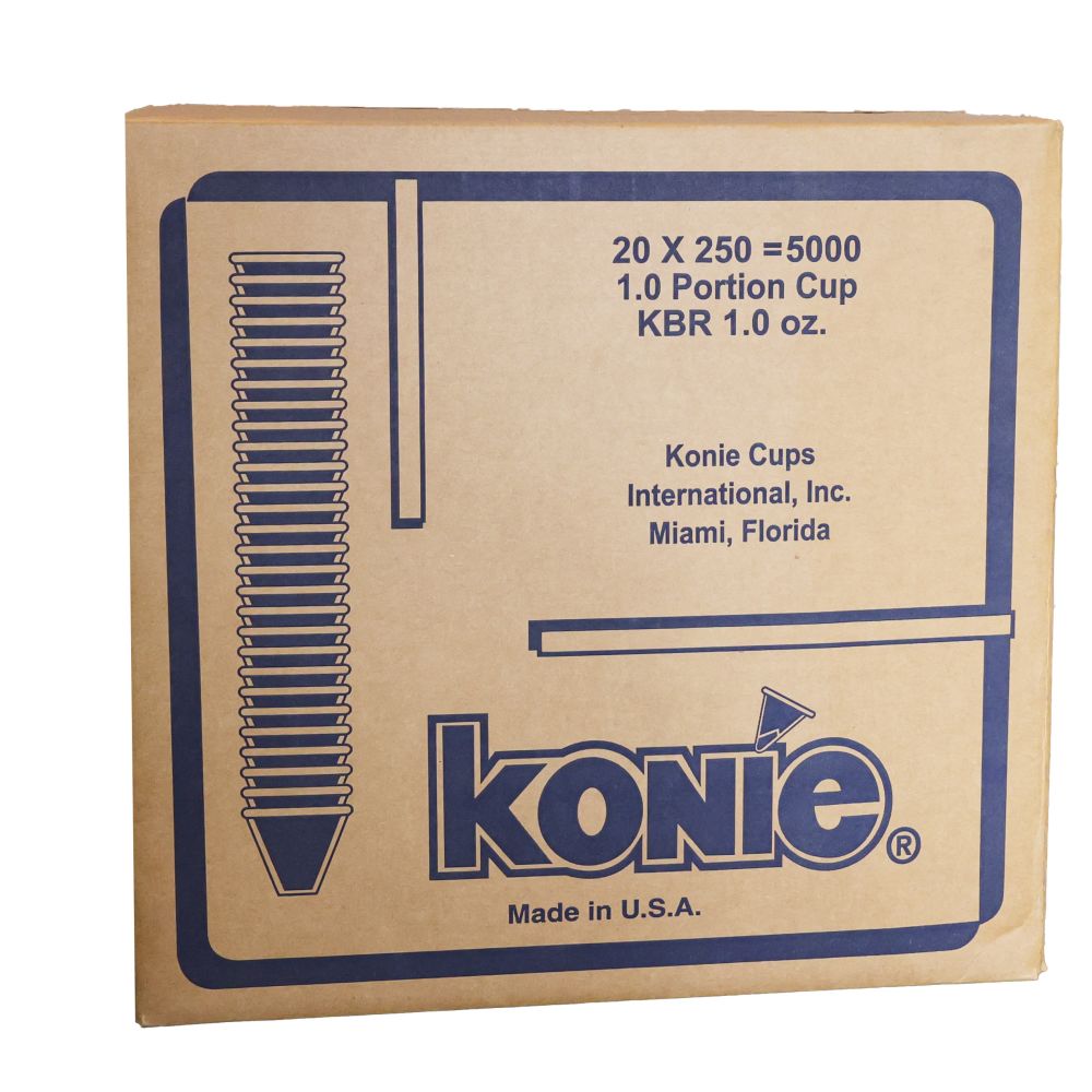 Konie 1.0 oz Paper Souffle Portion Cup - Sleeve or Case