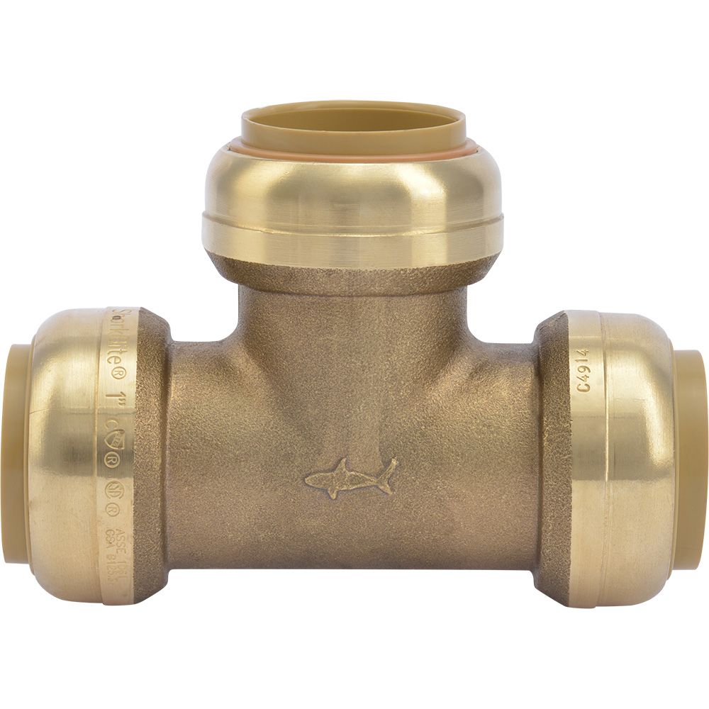 SharkBite® U374LF Lead-Free Brass Push-to-Connect Tee - 1" x 1" x 1"