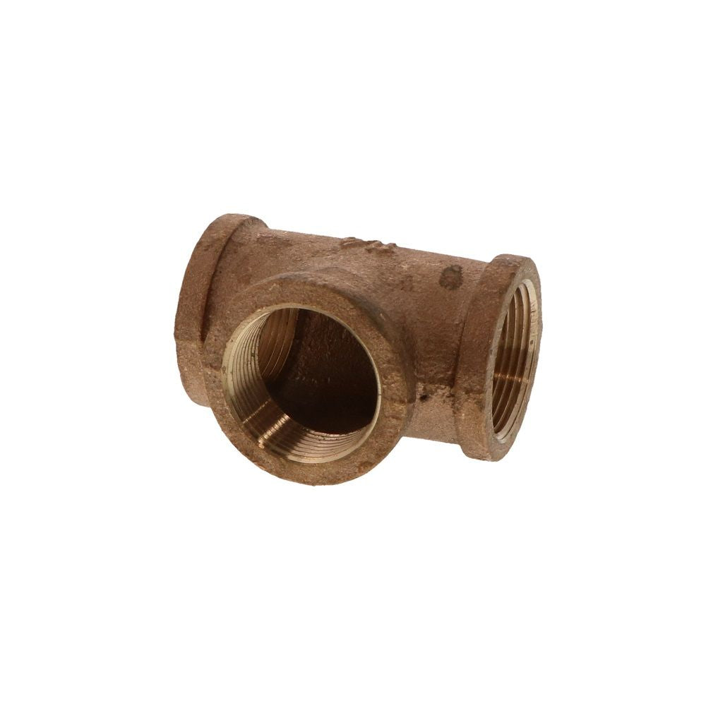 Lead-Free Brass Tee 1-1/4 FPT x 1-1/4 FPT x 1-1/4 FPT
