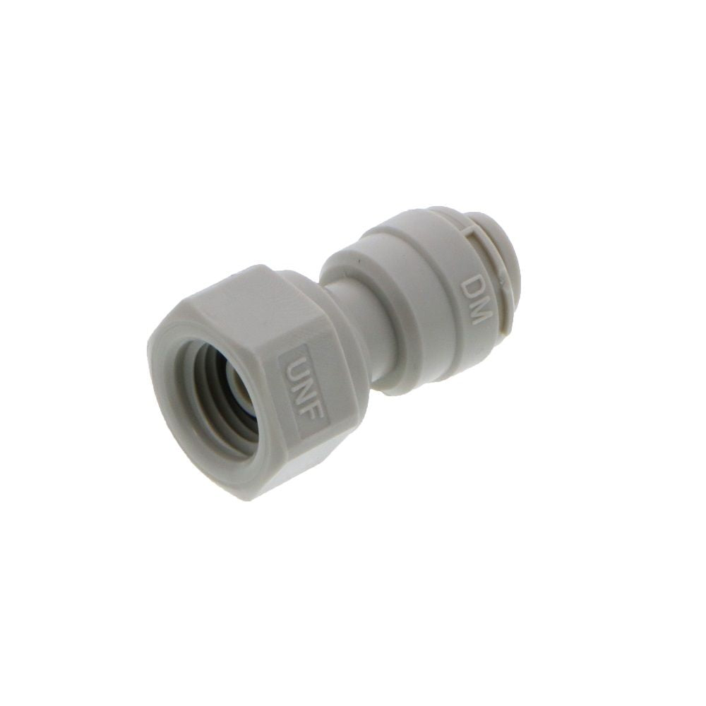 DMfit Female Flare Adapter - 1/4 Push-in x 7/16-20UNF- Cone Type