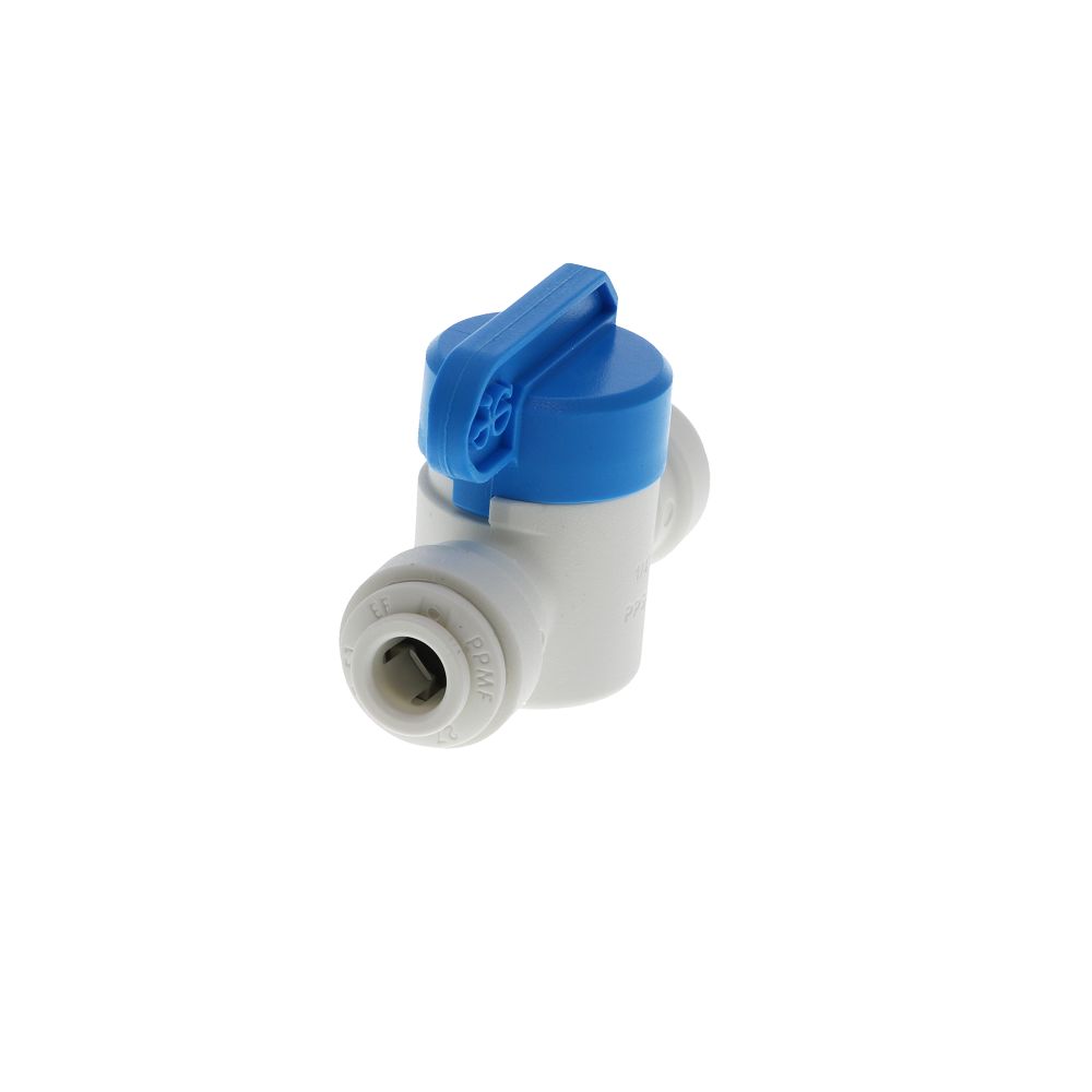 John Guest Shut-Off Valve-Polypro Straight - 1/4 Tube x 1/4 Tube