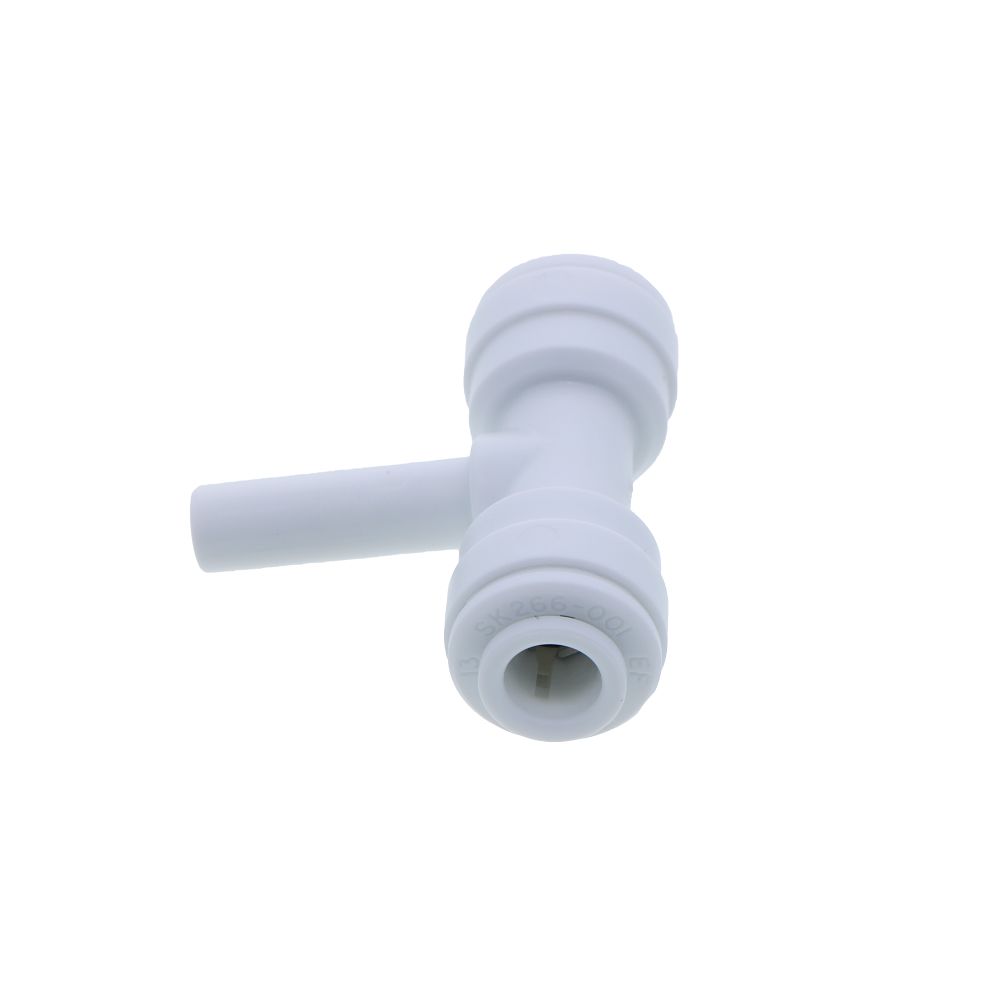 Branch Stem Tee - 3/8 QC x3/8 QC x 3/8 Stem; White