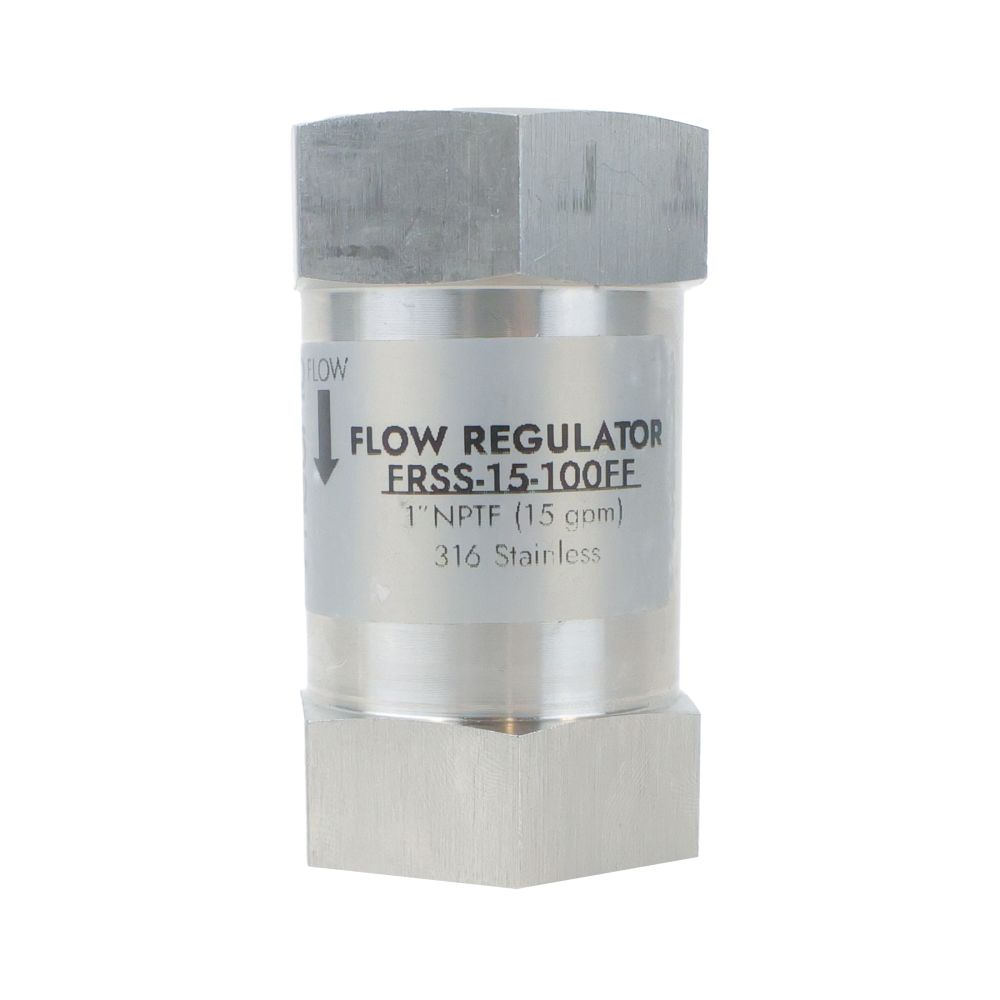 Neo-Pure Stainless Steel Flow Restrictor 15 GPM 316SS 1" FPT x FPT