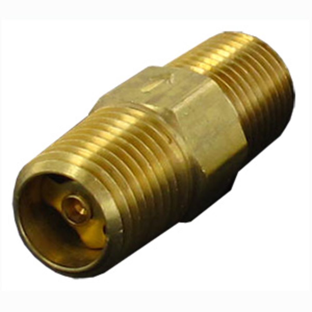 Inline Brass Check Valve - 1/4" MPT Inlet x 1/4" MPT Outlet