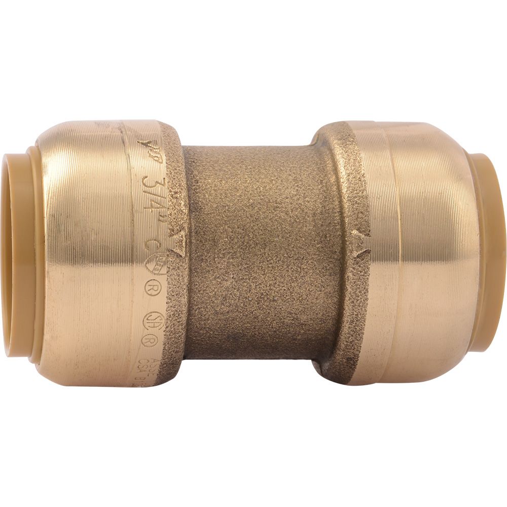 SharkBite® U016LF Lead-Free Brass Push-to-Connect Coupling - 3/4" x 3/4"