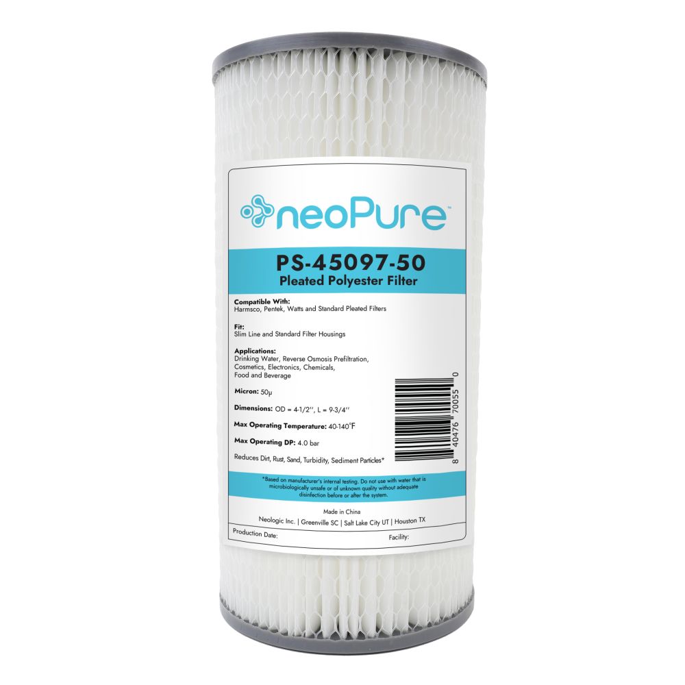 Neo-Pure PS-45097-50 9-3/4" BB High Efficiency Pleated Filter 50 micron