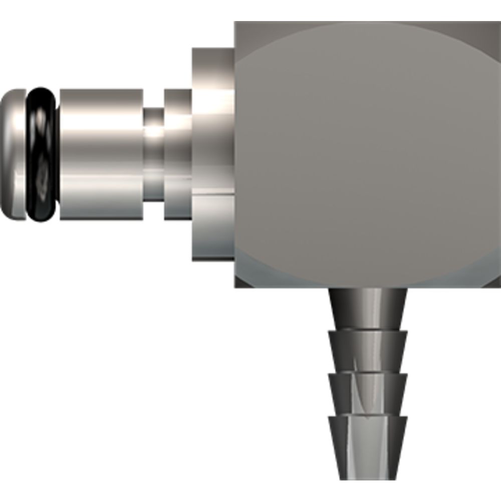 LinkTech 20CB Series Elbow Male, Non-valved, 1/8" HB, Chrome Brass, Buna N