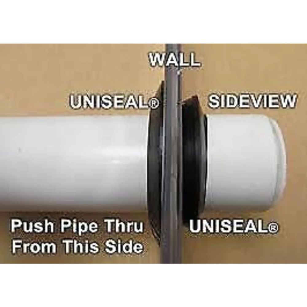 Uniseal® Pipe-to-Tank Seal Black 1/2"