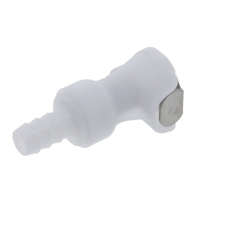 PLCD17005V Valved In-Line Hose Barb Coupling Body 5/16 ID Barb Viton O-ring