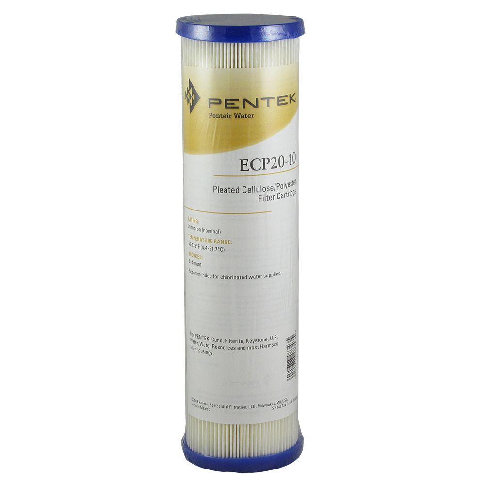 9-3/4" Pentek Pleated Cellulose-Polyester ECP20-10 20 mic Filter