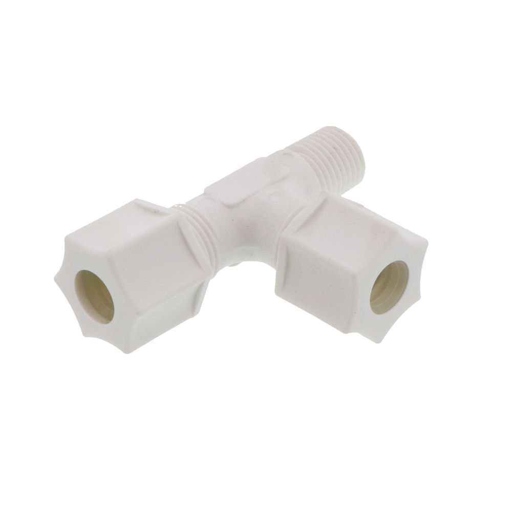 JACO 75-6-4-P-PG Polypropylene Male Run Tee 3/8 OD Tube x 1/4 MPT
