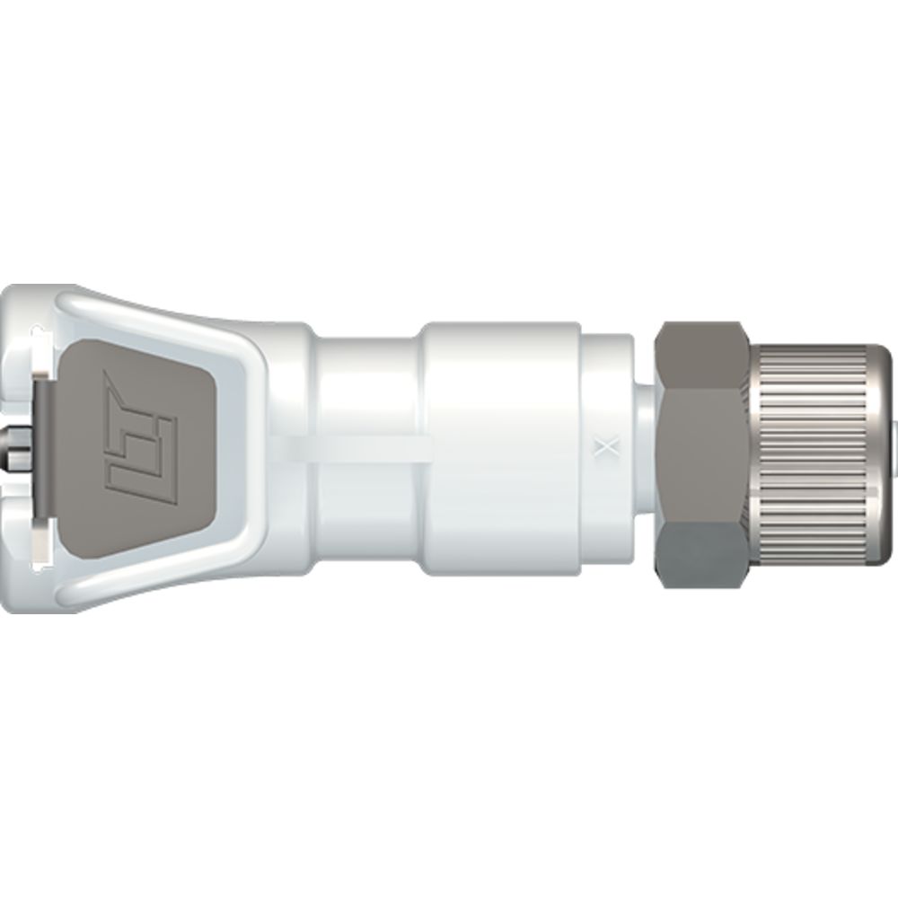 LinkTech 20AC Series Straight Female, Valved, 1/4" PTF, Natural Acetal, Buna N