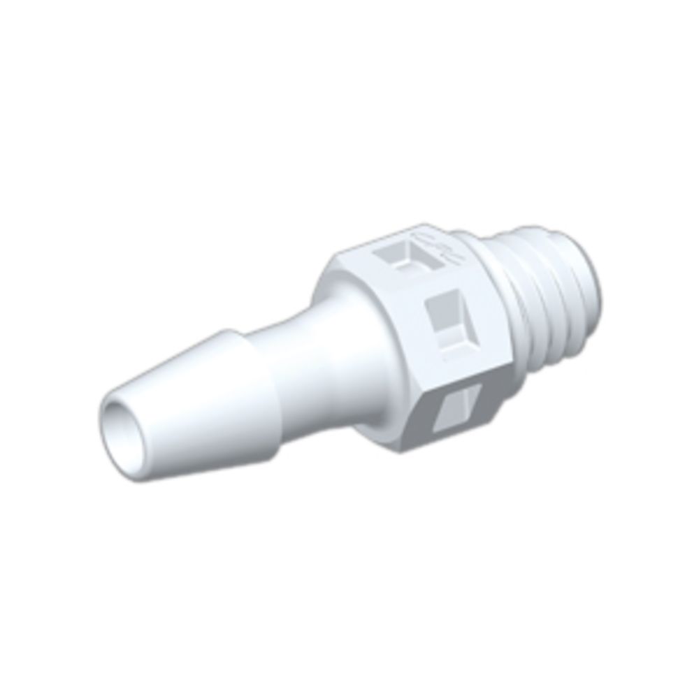 FitQuik Nylon Thread to Tube Straight Fitting - 10-32 UNF to 1/8 Hose Barb