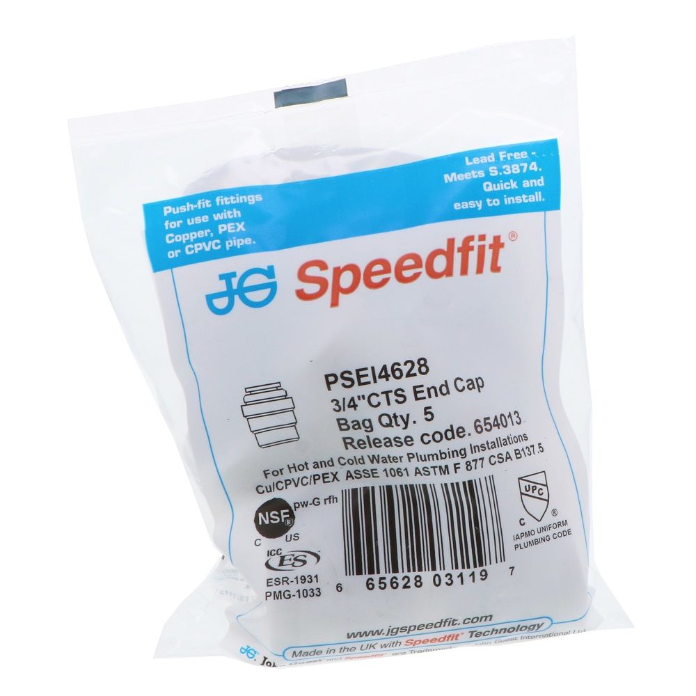 John Guest End Cap - 3/4 CTS