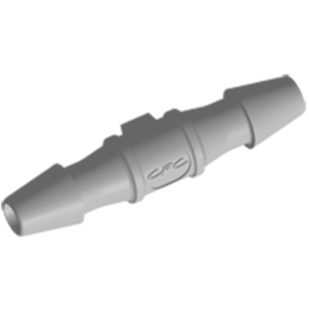 FitQuik Tube to Tube Straight Fitting Natural Polypropylene - 1/4 ID x 1/4 ID