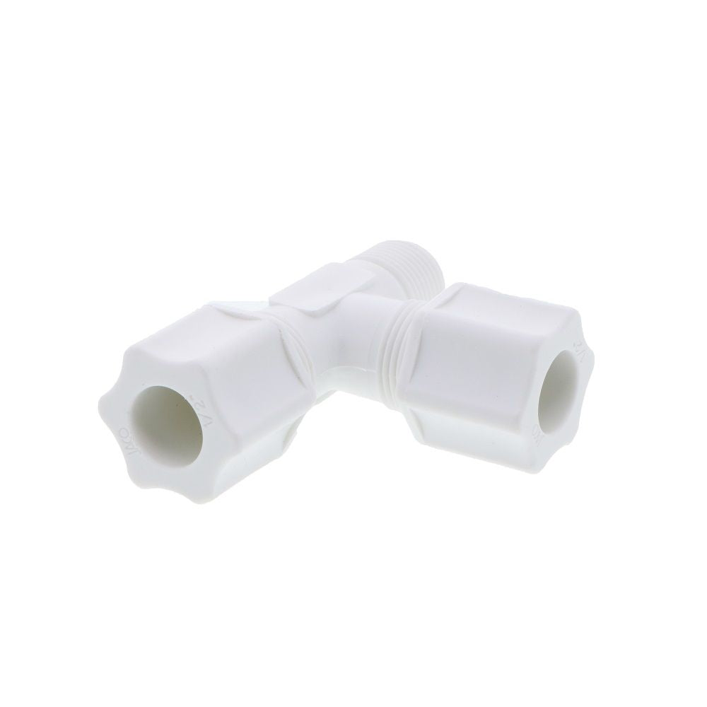 JACO 75-8-6-P-O Polypropylene Male Run Tee 1/2 OD Tube x 3/8 MPT