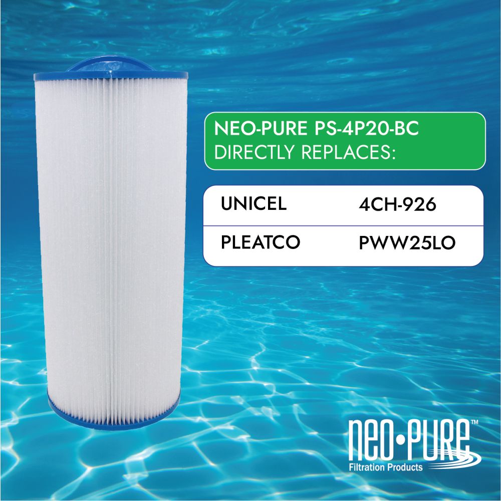 Neo-Pure PS-4P20-BC Pool and Spa Filter 4-15/16" x 13-1/2“