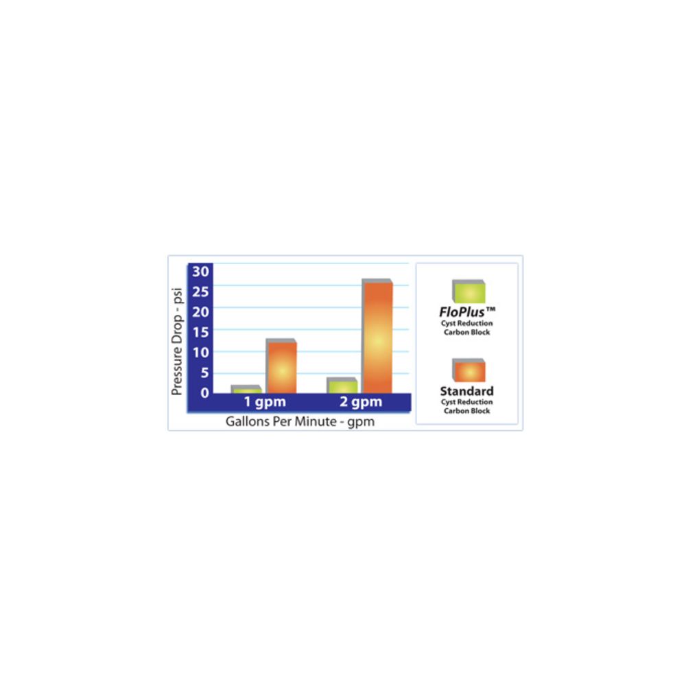 Pentek 455905-43 FloPlus-10BB BigBlue CTO/Cyst 0.5 mic Filter
