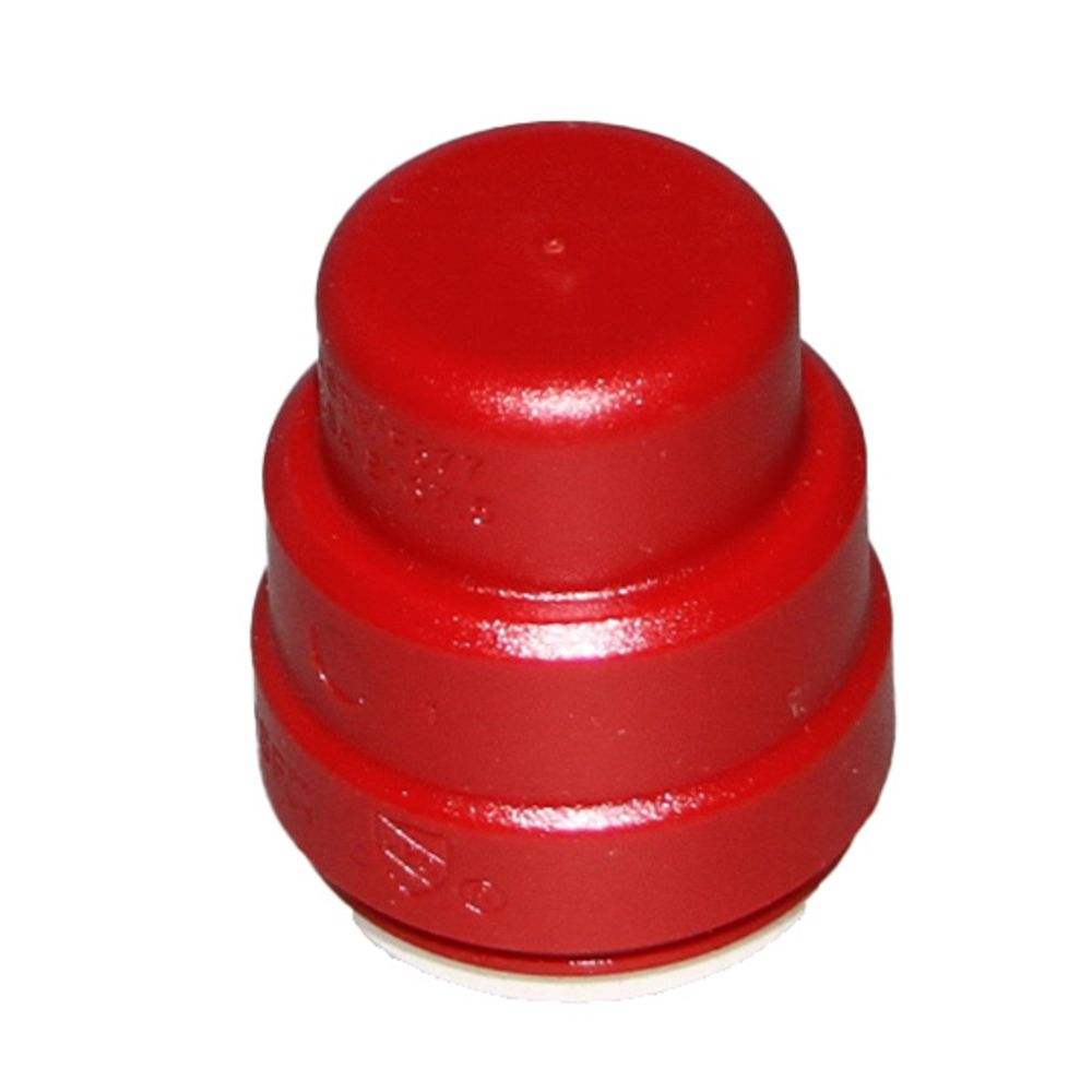 John Guest Color Coded End Cap Red - 1/2 CTS Test Cap