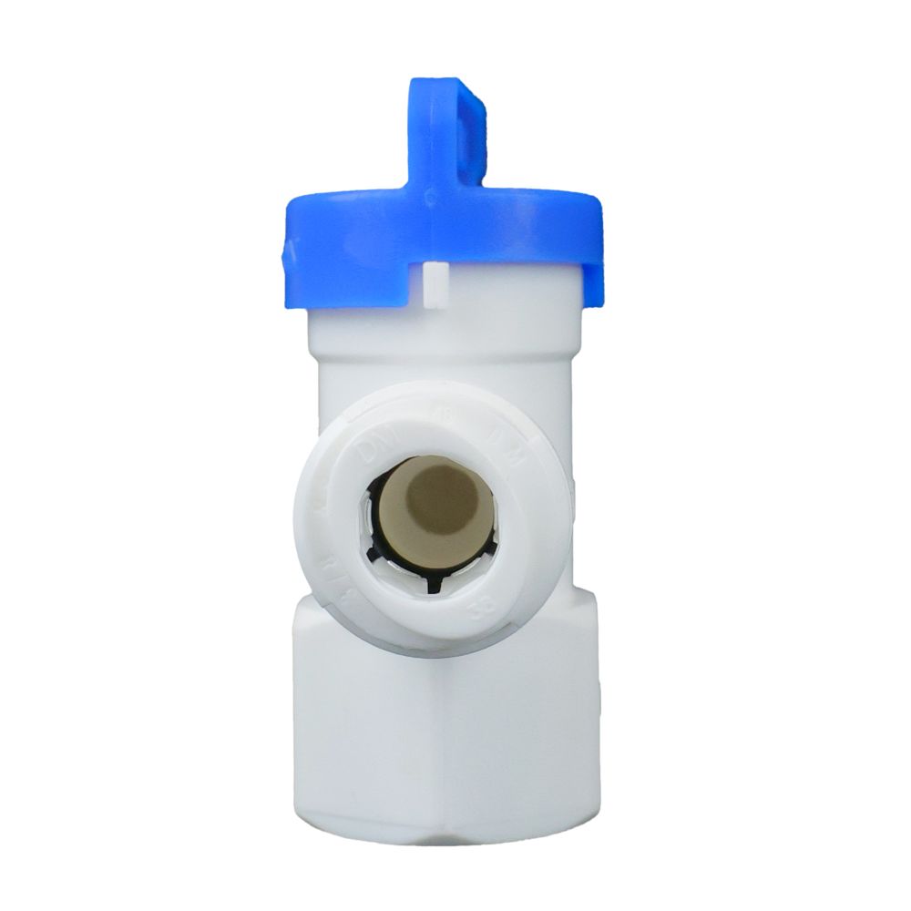 NeoFit - Acetal White Tank Valve 3/8" tube x 1/2 NPT