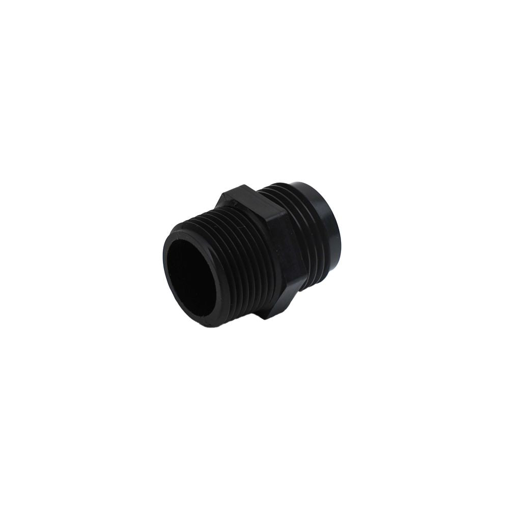 Male Garden Hose Adapter 3/4 MHT x 3/4 MNPT, Black Polypropylene