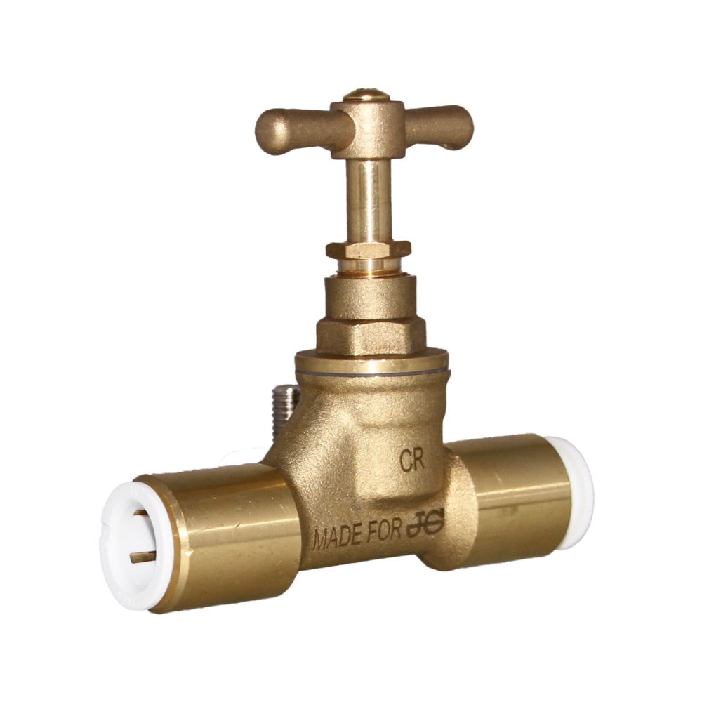John Guest Brass Stop Valve - 15mm